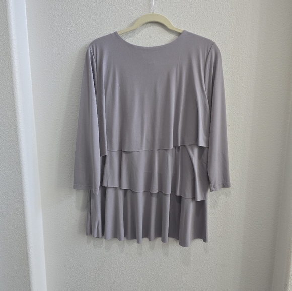 Susan Graver layered green blouse size XL - Picture 8 of 12